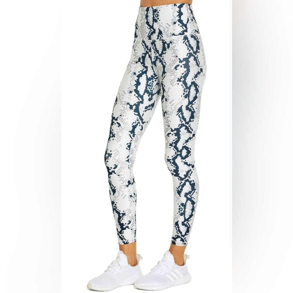 Balance Collection Contender Luxe Long Legging Black Summer Snake Print